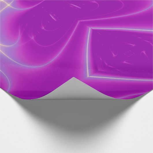 ABSTRAKTE PINK FUCHSIA LICHTWELLEN UND WIRBEL GESCHENKPAPIER (Ecke)