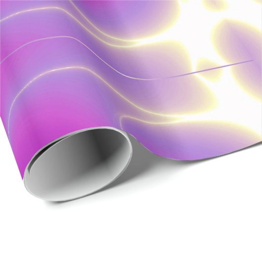 ABSTRAKTE PINK FUCHSIA LICHTWELLEN UND WIRBEL GESCHENKPAPIER (Rolleneckpunkt)