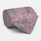 Abstrakte Pink Graue Web-Tie-Dye Krawatte (Gerollt)