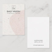 ABSTRAKTE PINK KERAMIK WAVS EARRING DISPLAY LOGO VISITENKARTE (Vorne/Hinten)