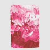 Abstrakte Pink Paint Waves Golfhandtuch (Vorderseite)