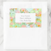 Abstrakte Pink-Pollen-Etiketten Rechteckiger Aufkleber (Tasche)