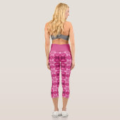 Abstrakte Pink Star Women's Tank Top Capri Leggings (Rückseite)