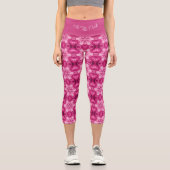 Abstrakte Pink Star Women's Tank Top Capri Leggings (Vorderseite)