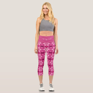 Abstrakte Pink Star Women's Tank Top Capri Leggings