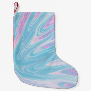 Abstrakte PINK- UND BLAUENBILDUNG Kleiner Weihnachtsstrumpf
