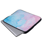 Abstrakte PINK- UND BLAUENBILDUNG Laptopschutzhülle (Vorne Knopf)