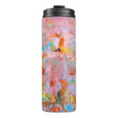 Abstrakte PINK- UND BLAUENBILDUNG Thermosbecher (Vorderseite)