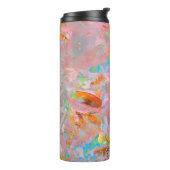 Abstrakte PINK- UND BLAUENBILDUNG Thermosbecher (Nach links gedreht)