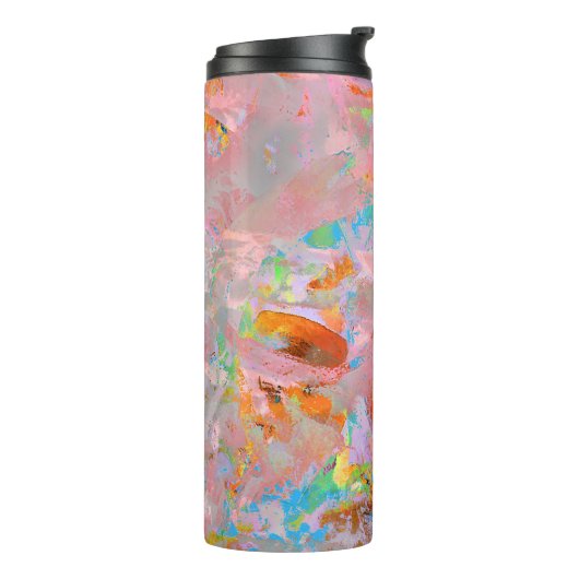 Abstrakte PINK- UND BLAUENBILDUNG Thermosbecher (Nach links gedreht)