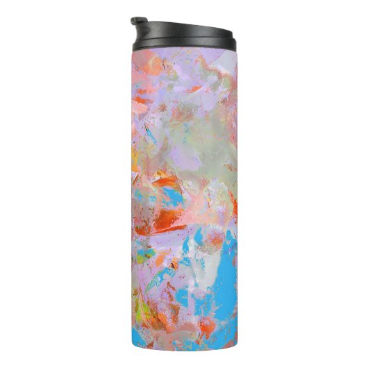 Abstrakte PINK- UND BLAUENBILDUNG Thermosbecher (Nach rechts gedreht)