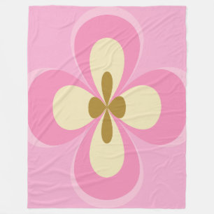 Abstrakte Pinke Kunst Fleecedecke