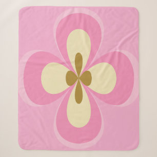Abstrakte Pinke Kunst Sherpadecke