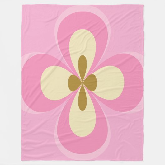 Abstrakte Pinks Art Fleecedecke (Vorderseite)