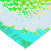 Abstrakte Pinsel-Blume in Gelb und Grün Großer Tischläufer (Ecke)