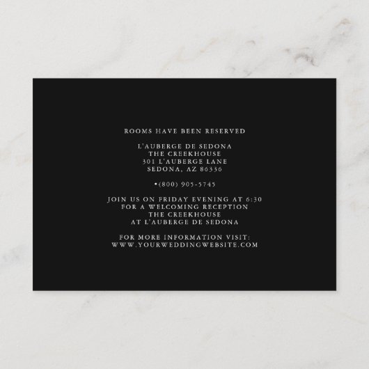 Abstrakte Pinselstriche Blush Gold Kohle Begleitkarte (Rückseite)