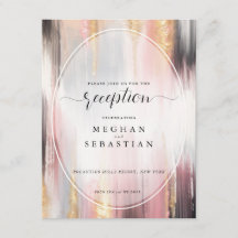 Abstrakte Pinselstriche Blush Gold Kohle