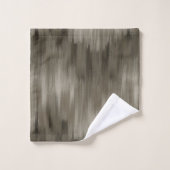 Abstrakte Pinselstriche, einfarbig braun Badhandtuch Set (Waschlappen)