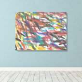 Abstrakte Pinselstriche Farbige Leinwand (Insitu (Holzboden))