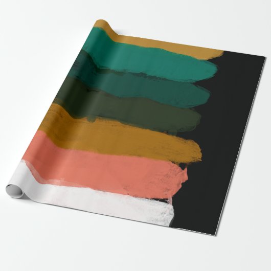 Abstrakte Pinselstriche für Kunstlinien Geschenkpapier (Ungerollt)