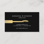 Abstrakte Pinselstriche für Makeup-Künstler Visitenkarte (Rückseite)