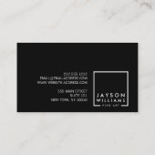 Abstrakte Pinselstriche für moderne Künstler Visitenkarte (Rückseite)