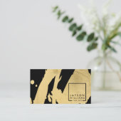 Abstrakte Pinselstriche für moderne Künstler Visitenkarte (Stehend Vorderseite)