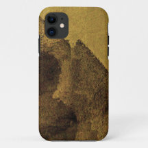 Abstrakte Pinselstriche, gelb braun, schwarz