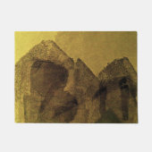 Abstrakte Pinselstriche, gelb braun, schwarz Fußmatte (Vorderseite)