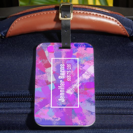 Abstrakte Pinselstriche. Gepäckanhänger (Vorderseite Insitu 2)