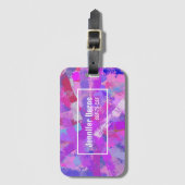 Abstrakte Pinselstriche. Gepäckanhänger (Vorderseite Vertikal)