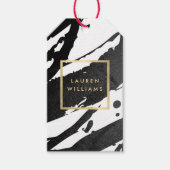 Abstrakte Pinselstriche Geschenkanhänger (Vorderseite)