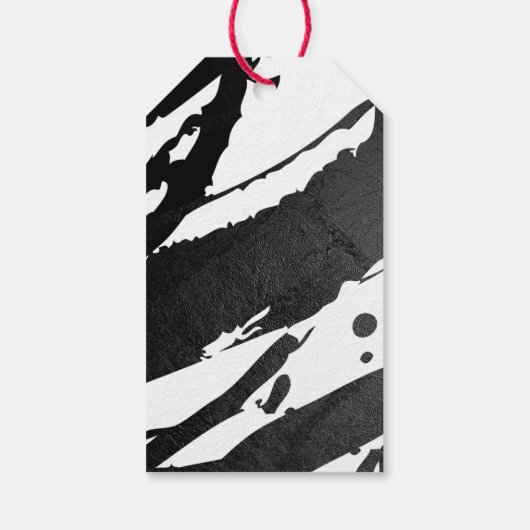 Abstrakte Pinselstriche Geschenkanhänger (Rückseite)