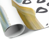 Abstrakte Pinselstriche Geschenkpapier (Rolleneckpunkt)