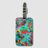 Abstrakte Pinselstriche, handgestrichen Gepäckanhänger (Vorderseite Vertikal)