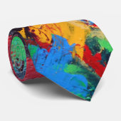 Abstrakte Pinselstriche, handgestrichen Krawatte (Gerollt)