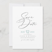 Abstrakte Pinselstriche Hochzeit Wir machen Aquama Save The Date (Vorderseite)