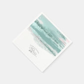 Abstrakte Pinselstriche Hochzeit Wir machen Aquama Serviette (Ecke)