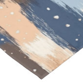 Abstrakte Pinselstriche in Blau, Weiß und Braun (2 Tischdecke (Schrägansicht)