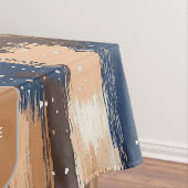 Abstrakte Pinselstriche in Blau, Weiß und Braun (2 Tischdecke (Beispiel)