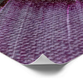 Abstrakte Pinselstriche in Lila, schwarz und grau Poster (Ecke)