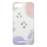 Abstrakte Pinselstriche in Pastell