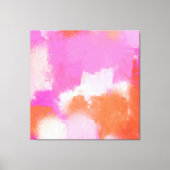 Abstrakte Pinselstriche in Rosa Leinwanddruck (Vorderseite)