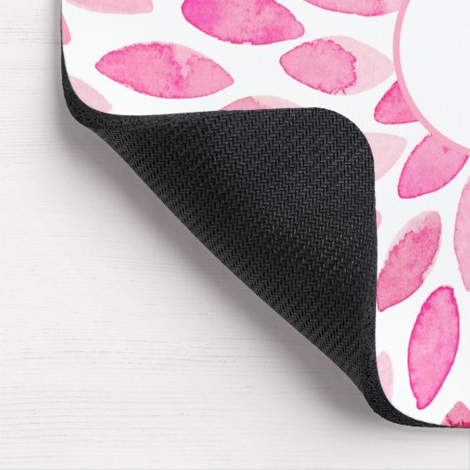 Abstrakte Pinselstriche in Rosa Mousepad (Ecke)