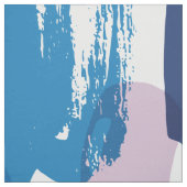 Abstrakte Pinselstriche in Rosa und Blau Stoff (Muster)