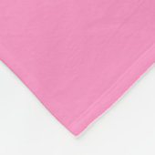 Abstrakte Pinselstriche in Rosa und Orange Fleecedecke (Ecke)
