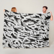 Abstrakte Pinselstriche in Schwarz und Weiß Art