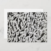 Abstrakte Pinselstriche in Schwarz und Weiß Art Postkarte (Vorne/Hinten)