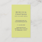 Abstrakte Pinselstriche Künstler oder Galerie Visitenkarte (Rückseite)