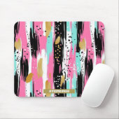 Abstrakte Pinselstriche - Minze & Rosa (2) Mousepad (Mit Mouse)